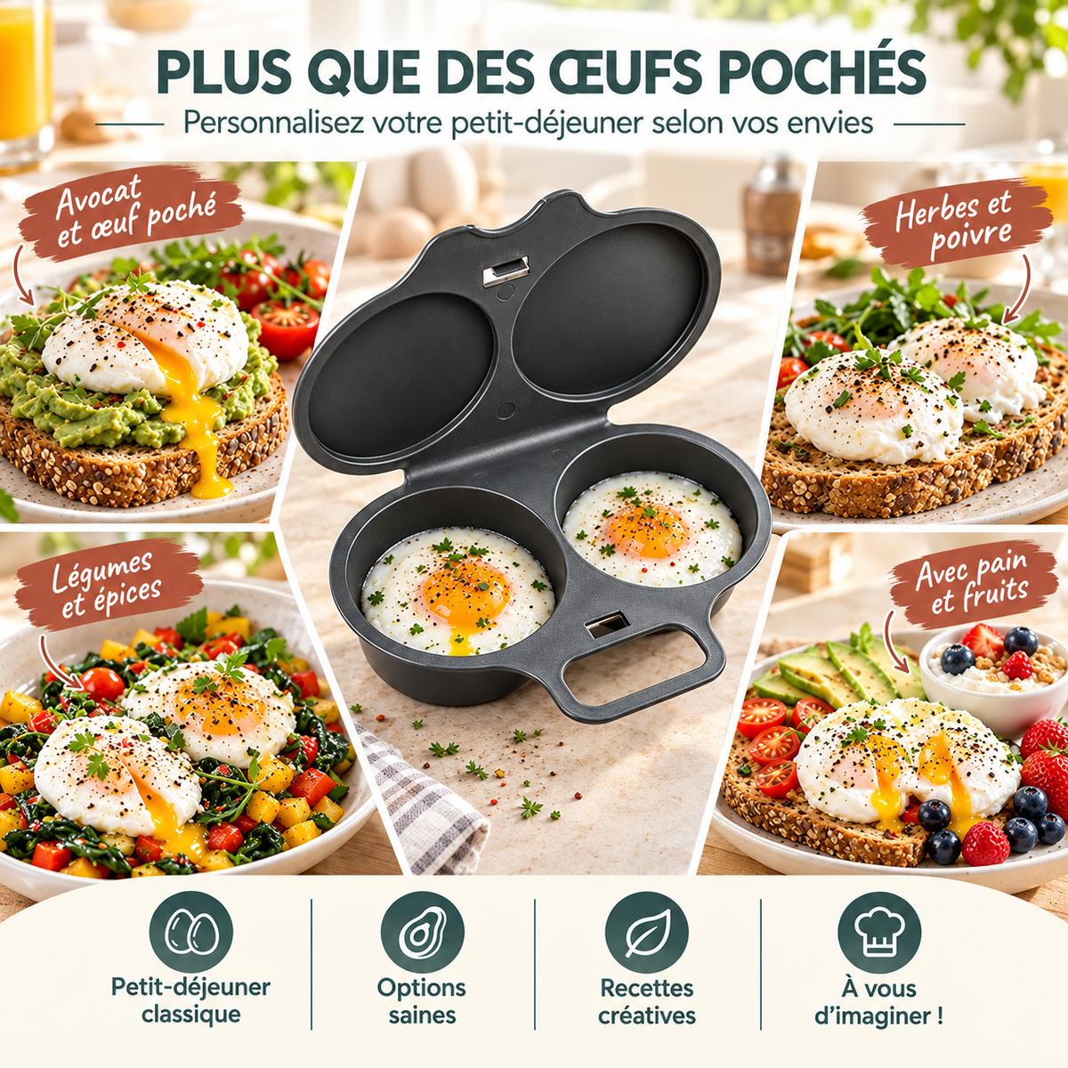 Cuiseur d'oeufs au micro-ondes